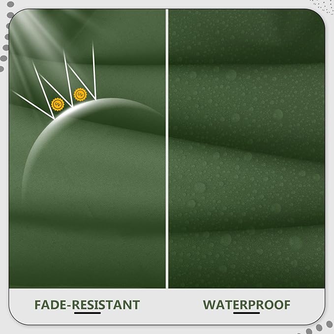 24" x 24" x 6" Outdoor Deep Seat Cushions Set - 2 Set Waterproof & Fade Resistant Patio Furniture Replacement Cushions, Non-Slip Outdoor Cushions Fit Loveseats, Couches, Chairs, and Sofas.