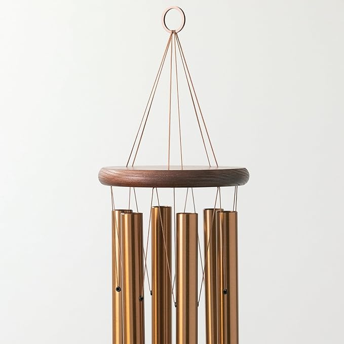 Woodstock Chimes Amazing Grace Wind Chime for Outside 40" Medium Bronze,Outdoor Decor for Patio, Porch, Garden, Memorial Gift for Loved Ones AGLBR