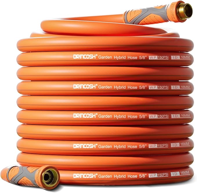Water Hose 100ft x 5/8", Heavy Duty Garden Hose,Flexible garden hose 100ft, Lightweight water Hose with Swivel Handle,3/4" Male to Female Fittings, Burst 600 PSI