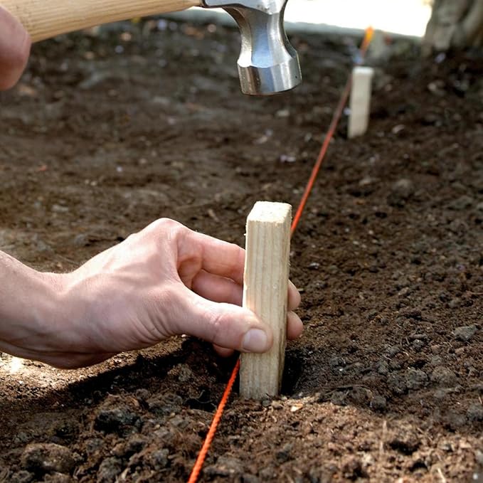 Romeda Mason Line #18, 500 Ft Orange String, Construction Twine for Gardening & Masonry