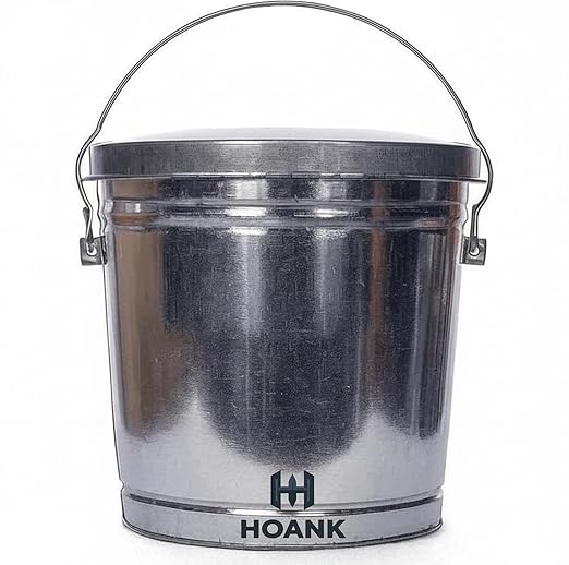 Galvanized Steel Trash Can, 10-Gallon, Multicolor - Metal Container with Lid for Home, Kitchen, Outdoor Patio, and Camping