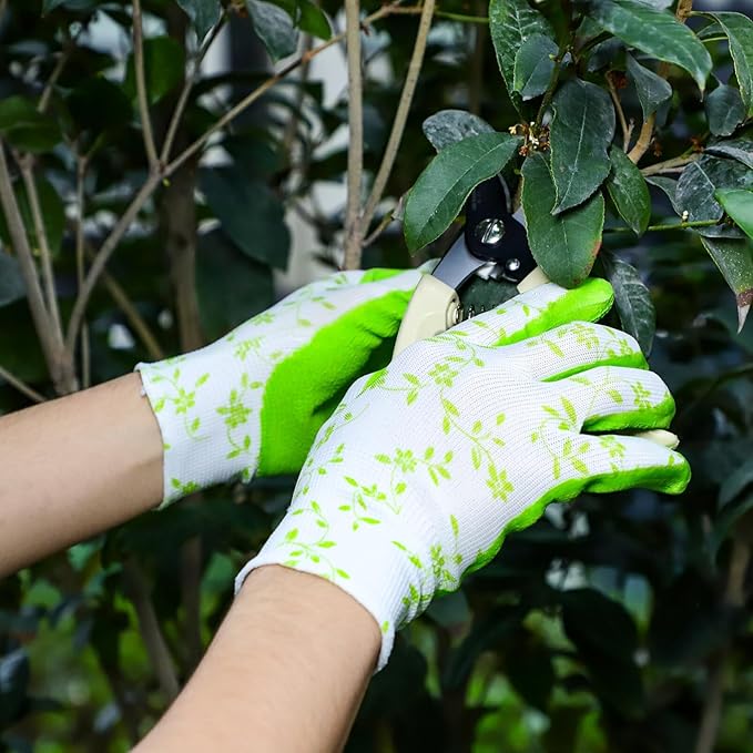 Women's Gardening Gloves- Breathable Latex Gardening Gloves，Outdoor Protective Work Glove，Gardening Gifts