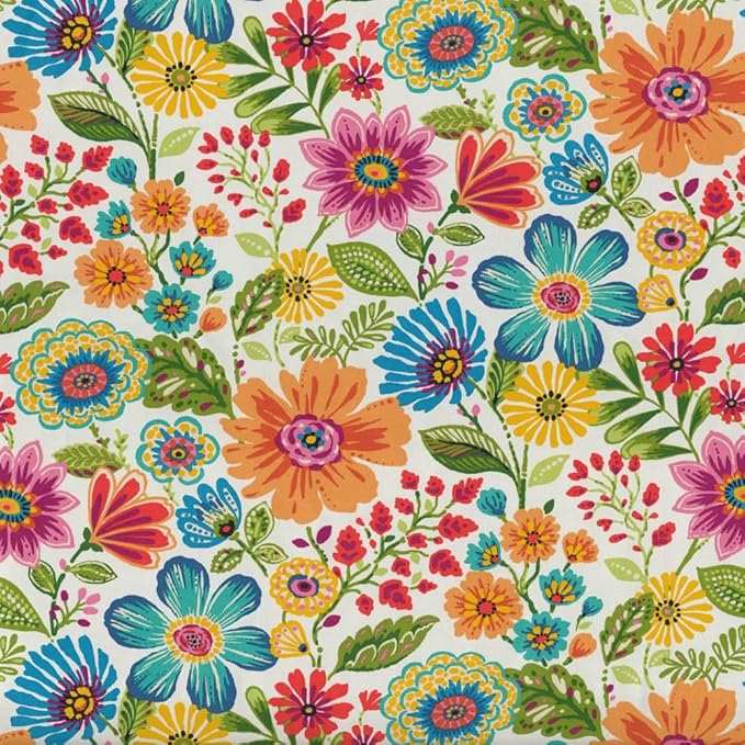Pillow Perfect Bright Floral Indoor/Outdoor 1 Piece Split Back Chair Cushion Set With Ties, 1 Count, 40.5" x 21", Blue/Purple Gregoire