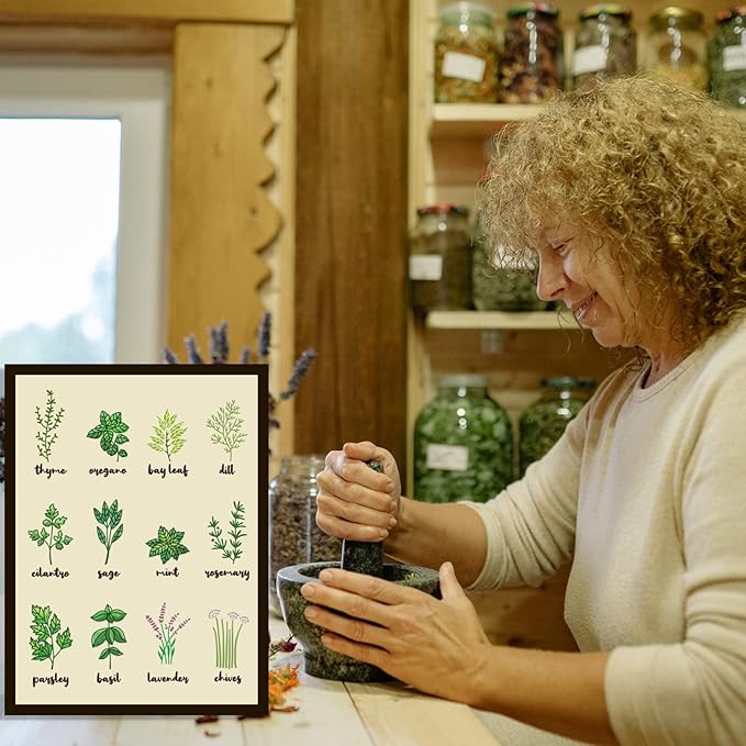 OLYCRAFT 2Pcs Self Adhesive Printing Stencil Herbs Pattern Silk Screen Printing Stencil Plants Pattern Reusable Mesh Stencils for DIY Home Decor T-Shirt Pillow Fabric Bags 8.7x11 Inch