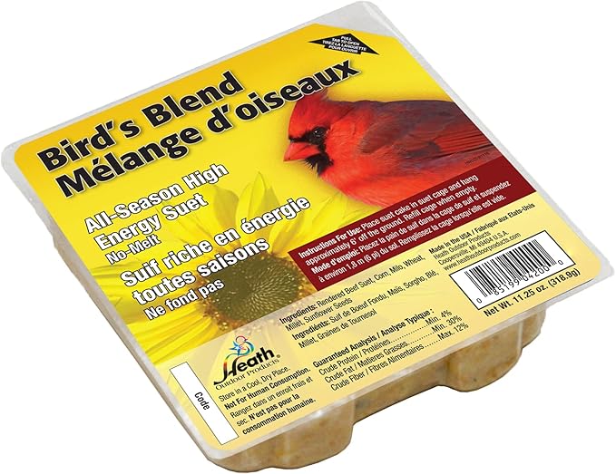 Heath Outdoor Products DD412-10: 11-Ounce High Energy Blend Suet Cake - 10-Pack Case