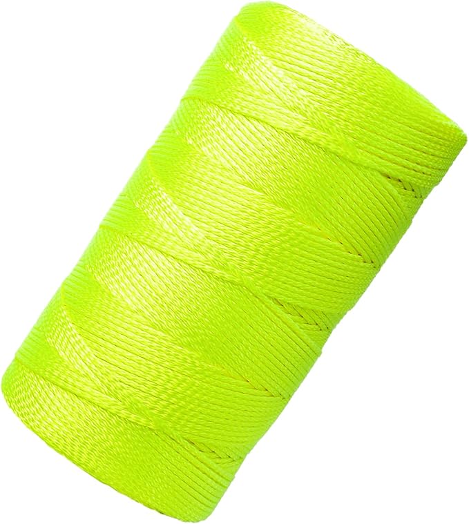 Mason Line String Line,1500 Ft Length Nylon Twine,18 Braided Nylon String for Gardening Or Masonry Tools,Twine String for Gardening,Yellow