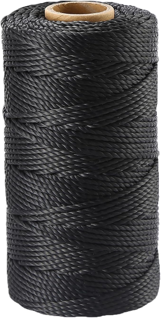 Black Nylon Twine, 350ft 3mm UV Resistant Nylon Cord Twine for Garden, Fishing, Wrapping, Camping and Outdoor Survival, Netting Home Improvement