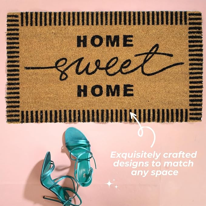 Folkulture Welcome Matt Outdoor | 16 x 28 Door Mats for Front Door Mat Outside Entrance | Eco Friendly | Welcome-Mats Cute | Coir Door Mats | Outdoor Decor for Home | Durable & Anti Slip cute doormats