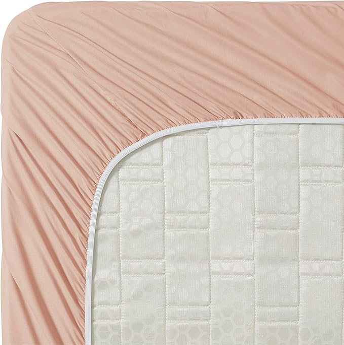 Clara Clark Bed Sheets, Premier 1800 Series 4 Piece Bed Sheet Set, Deep Pocket, Wrinkle, Fade, Stain Resistant, Luxury Soft Bedding Sheets & Pillowcases, Twin, Peach