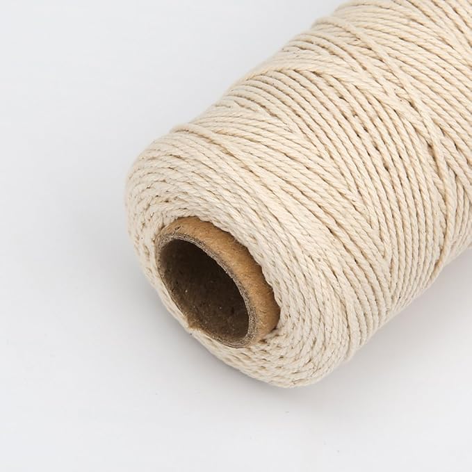 Tenn Well Butchers Twine, 656 Feet 1mm Food Safe Cotton Kitchen Cooking Twine for Roasting, Trussing Meat and Turkey, Food Prep, Baking and More (2PCS X 328 Feet)