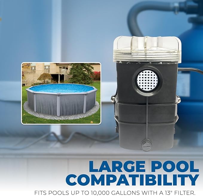 XtremepowerUS 3/4HP Swimming Pool Pump (2400GPH) Pond Self Prime Above-Ground Pond Spa Pool Pump Strainer Basket 1.5" NPT Listed