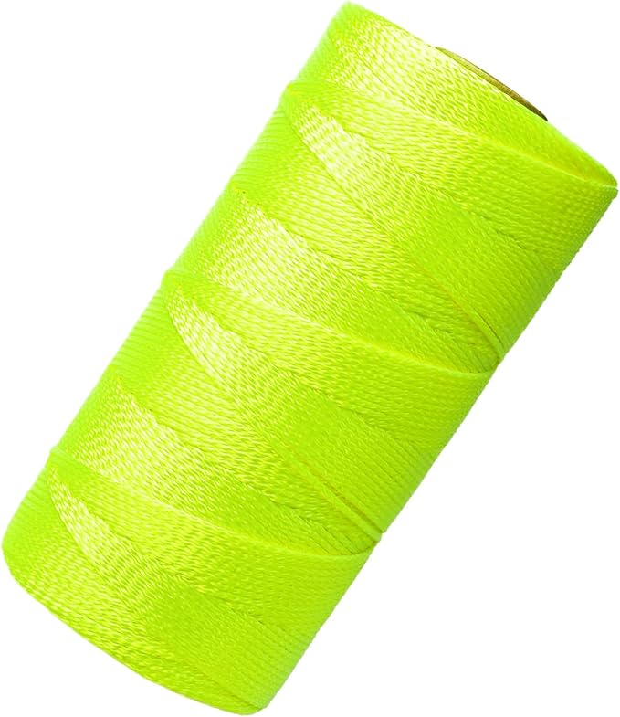 Mason Line String Line,1200 Ft Length Nylon Twine,18 Braided Nylon String for Gardening Or Masonry Tools,Twine String for Gardening,Yellow