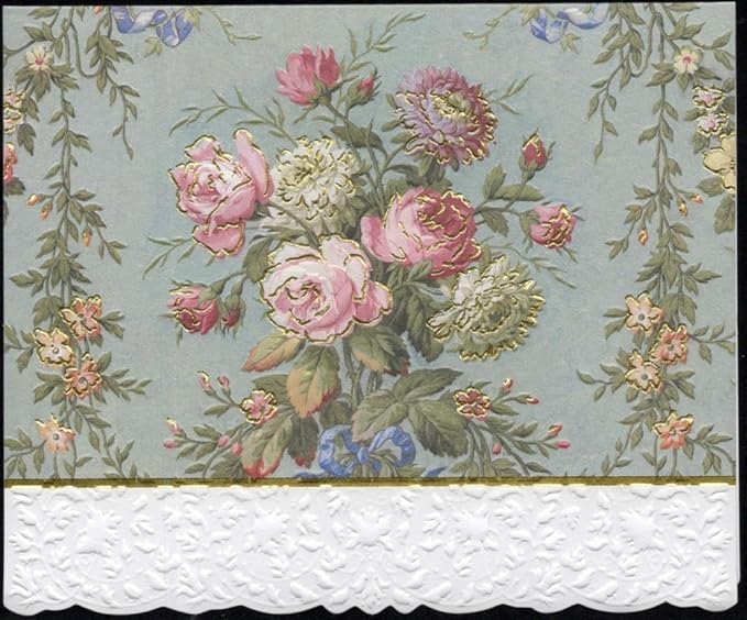 Poster Foundry Garden Floral Portfolio Boxed Note Cards by Carol Wilson. 10 embossed 4x5 Die-Cut Notecards and Matching Envelopes in Decorative Gift Box with Magnetic Flap. NCP2507