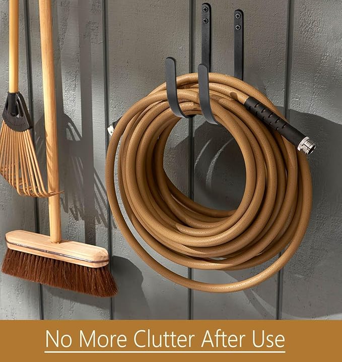 Garden Hose Holders Mount: Wall Mount Garden Hose Hangers for Outside - 2Pcs Rust-Proof Water Hose Racks Hanging Hooks for Outside Expandable Hose