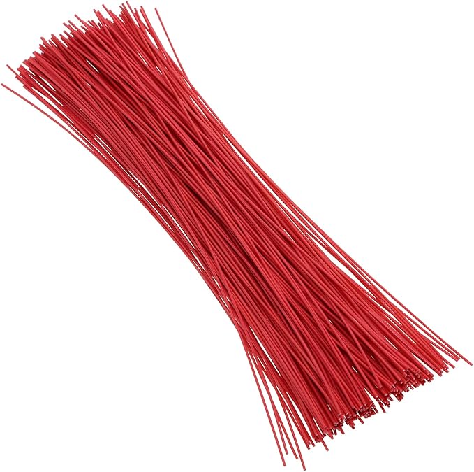 Tupalizy 8 Inch Reusable Cable Ties Wire Twist Ties Garden Twine for Plastic Bags Electronics Cords Organizing Gardening Vines Climbing Plants Halloween Christmas Holiday Decors Crafts,100PCS, Red