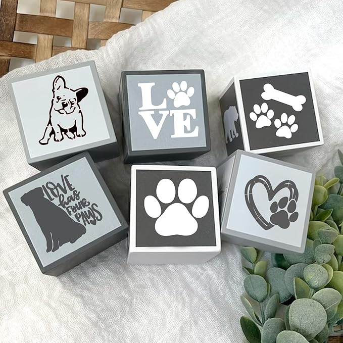 Small Stencils for Painting on Wood Burning Reusable, 3 Inch Reusable Stencil for Craft Ornament Paint Template Stencils for Wall Card Rock Wood Signs Coasters Canvas Home Decor (Dog)