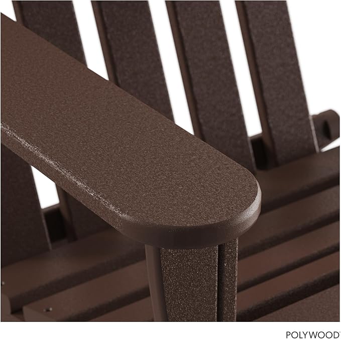 POLYWOOD AD5030MA Classic Folding Adirondack Chair, 35.00" x 29" x 35.00", Mahogany