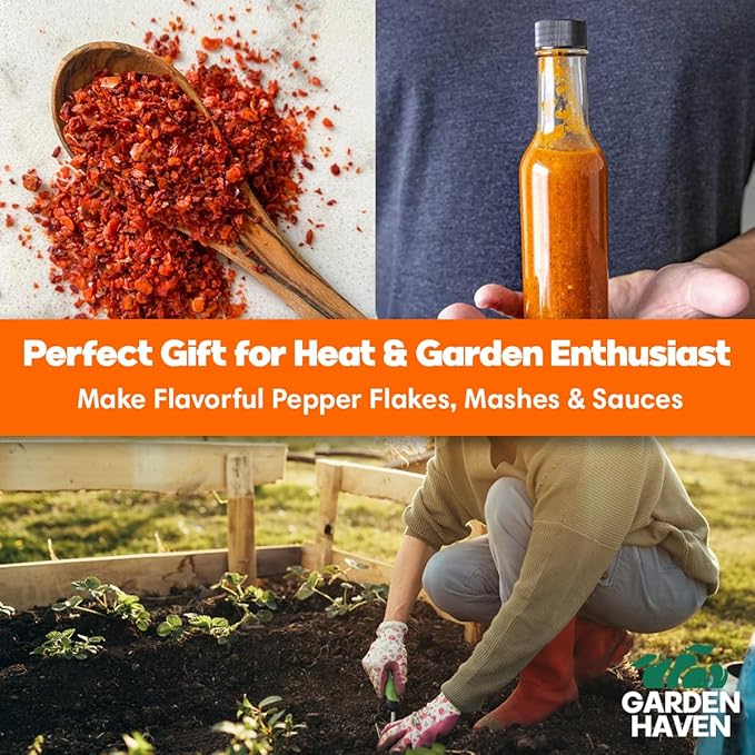 Chocolate Trinidad Scorpion Pepper Seed Starter Kit, Hot Pepper Grow Kit with Peat Pots, Coco Coir Discs, Plant Markers and Instructions, Indoor/Outdoor Growing