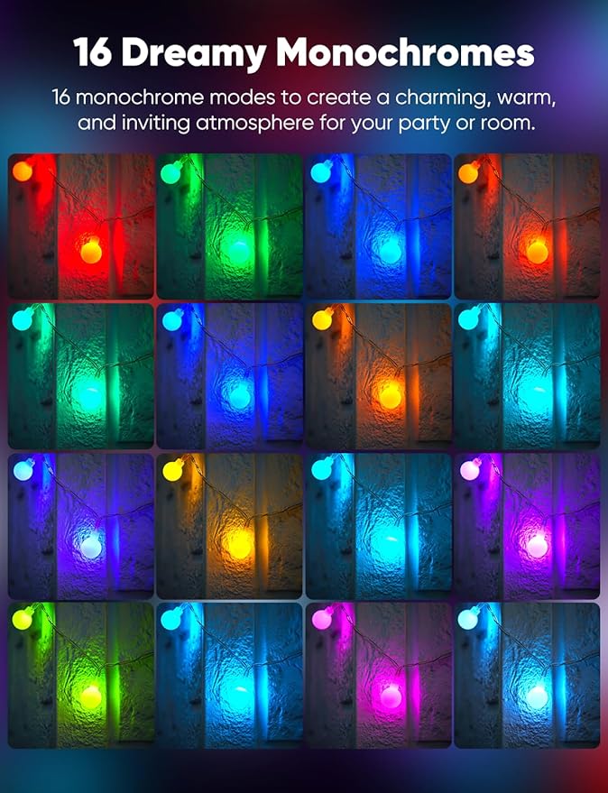 Color Changing Globe String Lights, 33Feet 100 LEDs USB Ball Fairy Lights Plug in with Timer Remote, Christmas Lights for Camping Dorm Party Wedding Indoor Outdoor Decoration (16Color + Multicolor)
