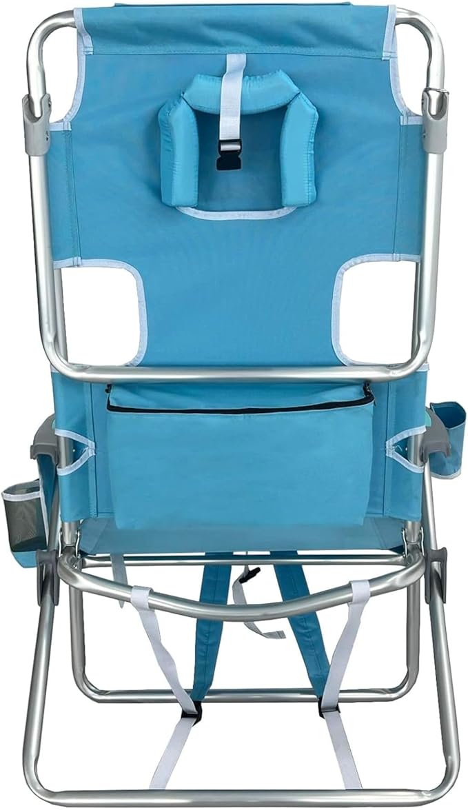 Ostrich Deltess 3 in 1 Portable Chair Cooler Bag & Reclining Lounger, Light Blue