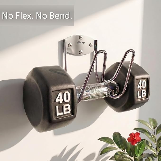 JBscoop Stainless Steel Garden Hose Holder Wall Mount – Silver SUS304 Hose Hanger for Indoor & Outdoor Use