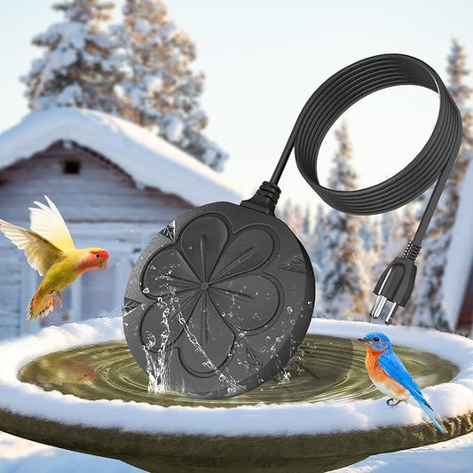 110W Bird Bath Heater for Outdoors in Winter–Submersible Pond Deicer,Cast Aluminum Thermostatic Chicken Water Heater