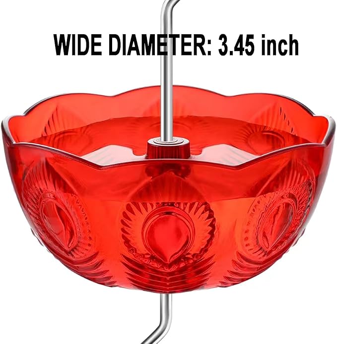 Ant Moat for Hummingbird Feeders, Humingbird Feeder Ant Moat, Vintage Style Hummingbird Ant Guard, 5 OZ Large Ant Moat, Ant Motes - Ant Guard(4 Pack, Red)