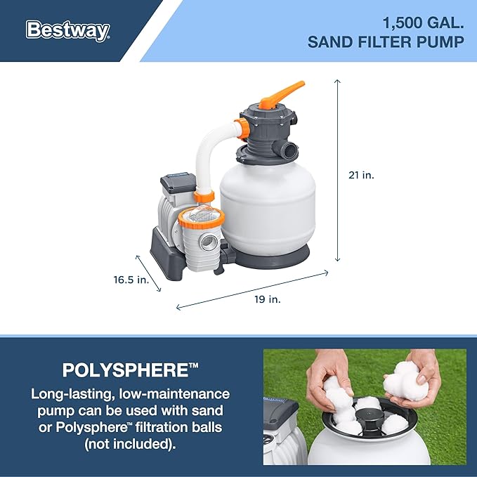 Bestway 2 Pack Power Steel 24' x 12' x 52" Rectangular Metal Frame Above Ground Swimming Pool Set with 1500 GPH Sand Filter Pump, Ladder & Pool Cover