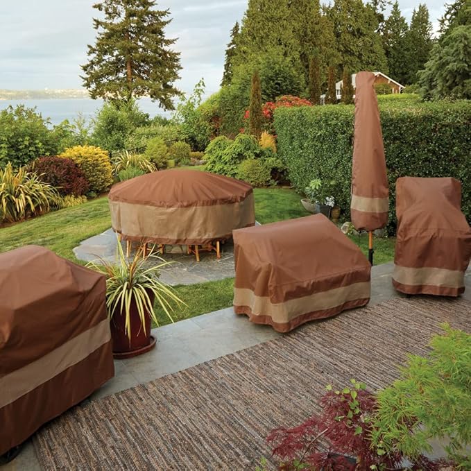 DUCKCOVERS Ultimate Waterproof 32 Inch Patio Adirondack Chair Cover, Patio Furniture Covers