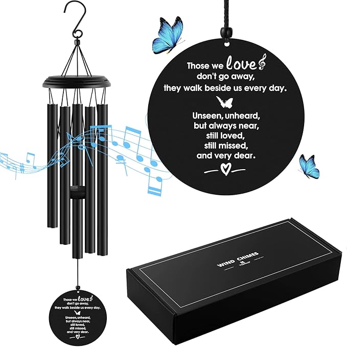 YOUNTASY Wind Chimes for Loss of Loved One Prime, Windchimes in Memory of a Loved One, Father Mother Bereavement/Sympathy/Memorial Gifts for Remembrance, 35in
