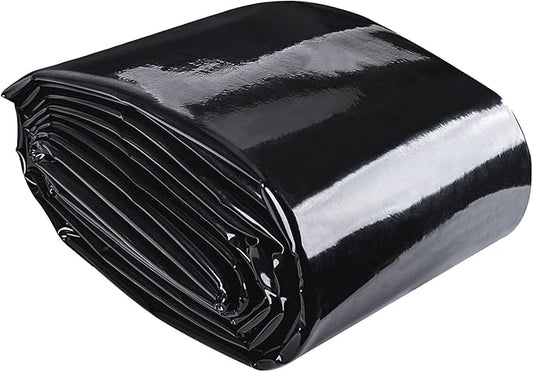 ToLanbbt Pond Liner 20 x 25.2 Ft HDPE Pond Liners, 20 Mil UV Resistant Preformed Pond Liner Easy Cutting, Pond Liner for Natural Looking Ponds, Waterfall, Koi Pondsand Water Garden (Black)