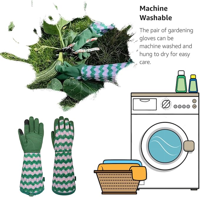 Long Gardening Garden Gloves,Thorn-proof&Puncture Resistance Rose Cactus Gauntlet Glove for Gardener,Gifts