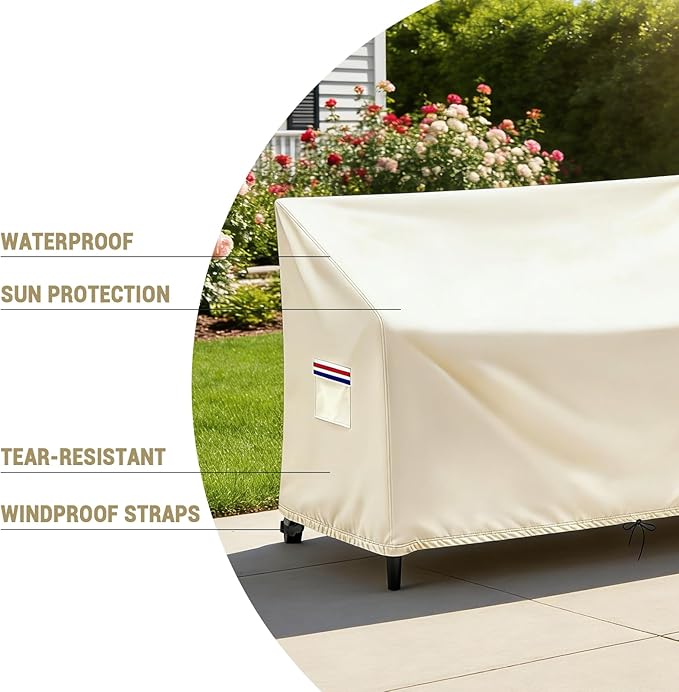 Outdoor Loveseat Cover, Waterproof Outdoor Loveseat/Glider/Sofa/Furniture Cover-58"L x 33"W x 32"H