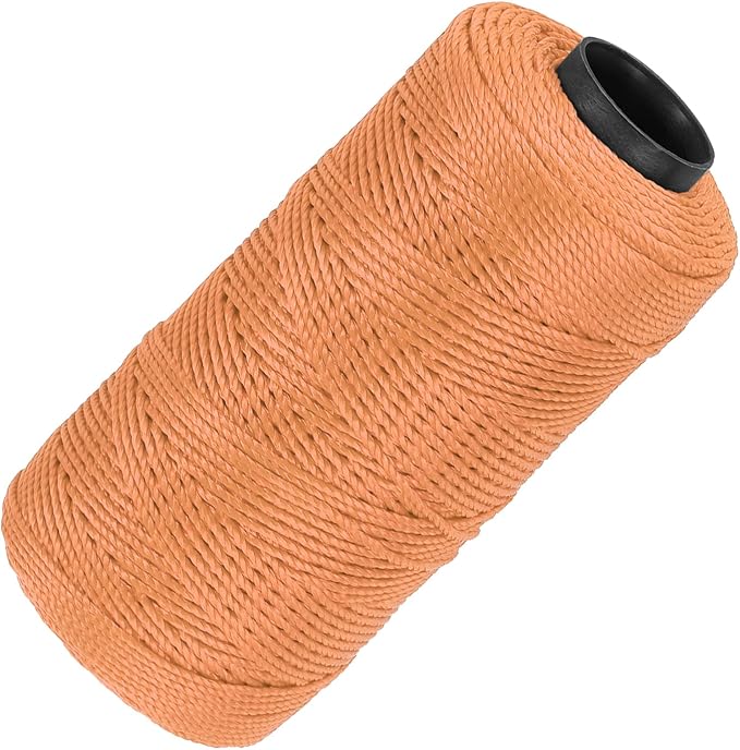 MECCANIXITY Nylon String 3 Strands Twisted Mason Line 1.5mm x 218 Yards Nylon Twine String for DIY Projects, Home Improvement, Gardening, Gift Wrapping, Christmas Party Supplies, Brown
