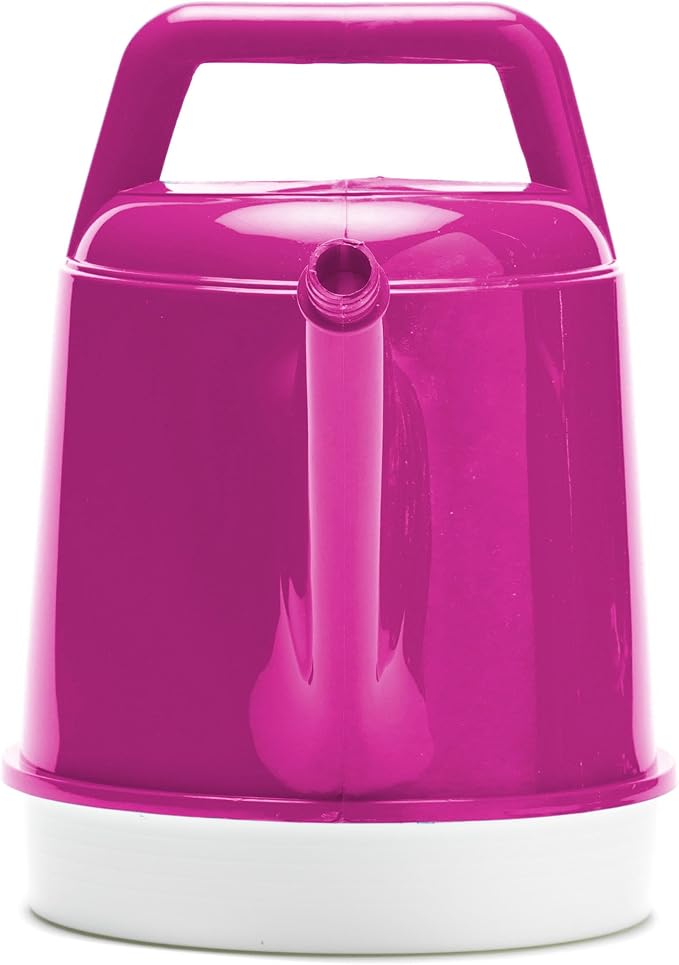 Bloem Deluxe 2 Gallon (256 Fl Oz) Fuchsia Resin Watering Can for Indoor and Outdoor Use