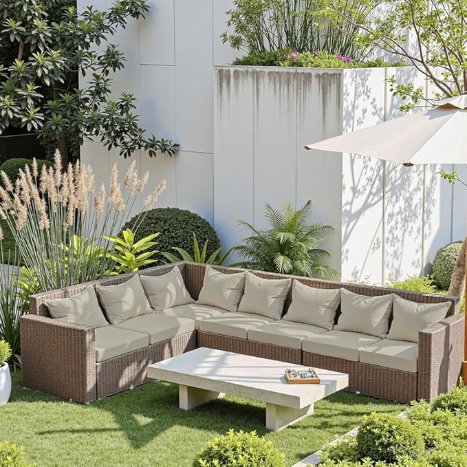 Outdoor Seat Cushion Set 22 x 24 x 4 Inch, Waterproof & Fade Resistant Patio Furniture Cushions with Removable Cover, Thick Deep Seating Pads for Outside Chair Sofa Couch