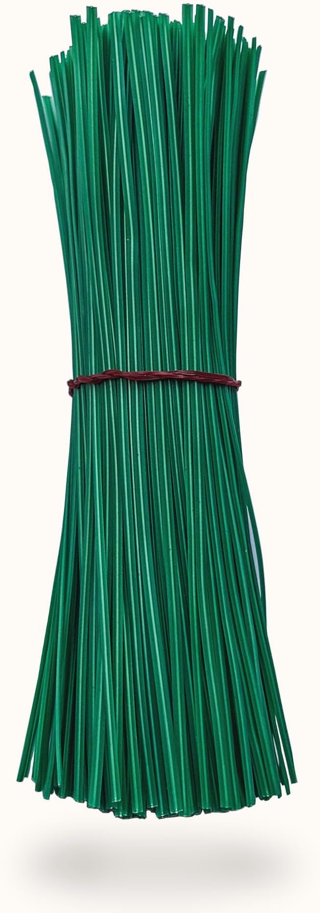 Green 6" Twist Ties (500 Pack) - Pre-Cut Garden Plant Ties in Self-Sealing Bag, Sturdy PET & 0.45mm Iron Core, Heavy Duty Reusable Ties for Tomato, Monstera, Vines and Cords