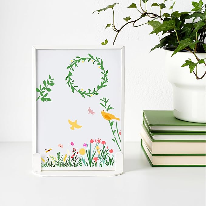 20 PCS Wildflower Stencils for Painting, 6 x 4.7 Inch Reusable Plastic Plant Templates for Painting on Wood Wall, Flowers Leaf Stencils Set for Rock Canvas Drawing Art Tile Home DIY Craft Decor