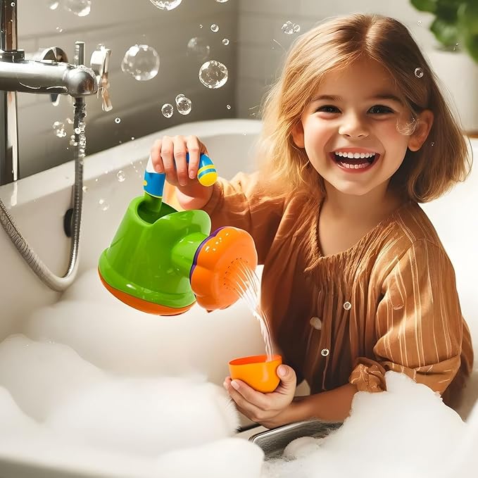 Kids' Fun Watering Can Bath Toy - Interactive & Educational, Lightweight Design for Easy Play, Enhances Hand-Eye Coordination
