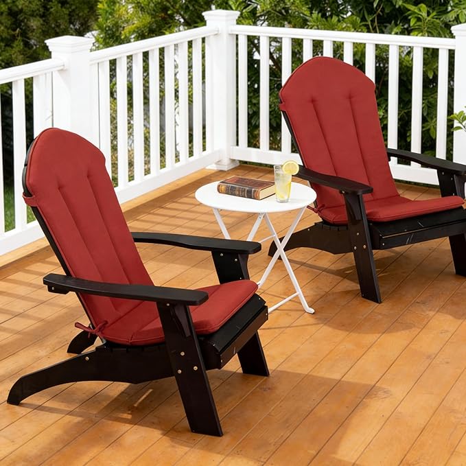 50"x20" Adirondack Chair Cushions Set of 2, Outdoor Rocking Chair Cushions Water-Resistant UV Resistant Weather Resistant High Back Patio Replacement Cushions,Folding Patio Chair Pad