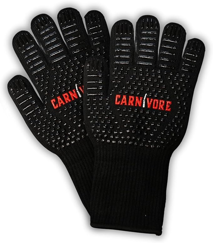 Bearded Butchers Carnivore Heat & Cut Resistant BBQ Gloves – Heavy Duty Aramid Gloves for Grilling, Frying, Welding, and More – Extreme Heat Protection up to 1,472°F, Cut Resistant and Easy to Clean