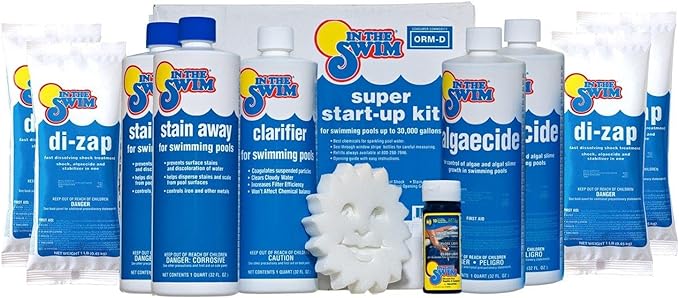 In The Swim Pool Super Opening Chemical Start Up Kit - Above Ground and In-Ground Swimming Pools - Up to 35,000 Gallons