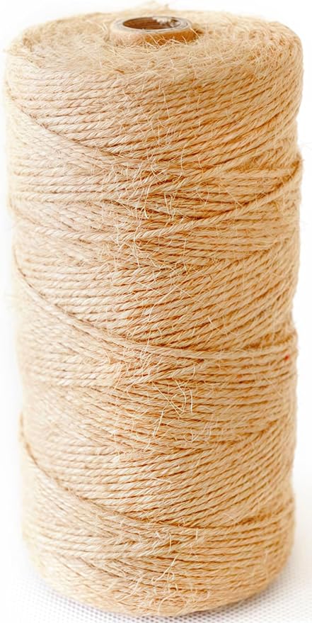 2MM Natural Jute Twine String — 800Ft Brown Durable Jute Rope, Used for Hand Crochet, Climbing Plant, Gardening Flowers, Home Decorations, Art Crafts Gift Packaging, Weddings, Christmas