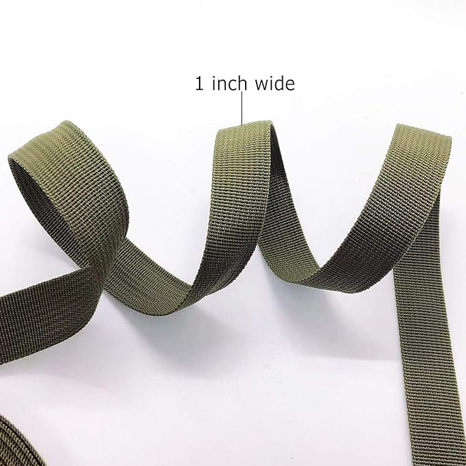 1 Roll 65.6 Feet Tree Tie for Plant Support Garden Strap 1 Inch Width Staking and Guying Material 1,800 Lbs Strength (Army Green)