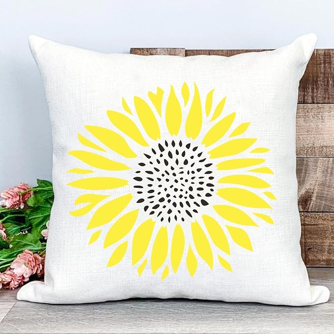 Large Flower Stencils for Wood Fence Sunflower Stencils for Painting Floral Stencil Templates for Walls Furniture Fabrics