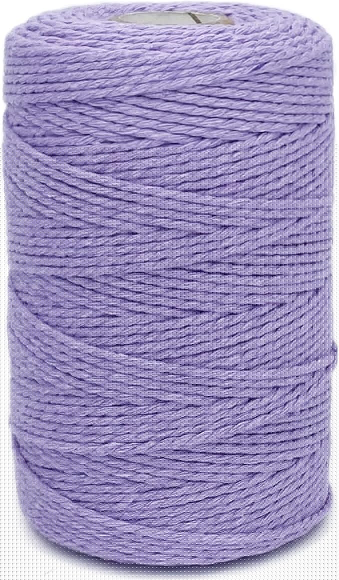 Twine String,500 Feet Cotton Butchers Twine String Cooking Kitchen Twine for Crafts Roasting Gift Wrapping DIY Decoration Gardening Packing Materials,Lavender