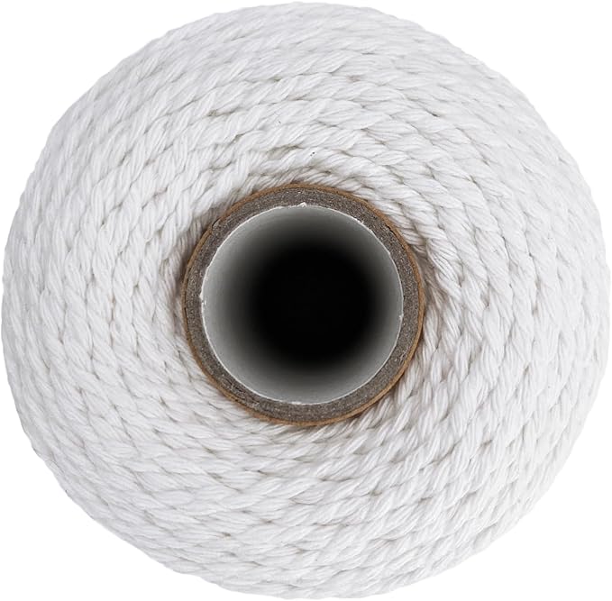 Butchers Twine String,500 Feet Natural Cotton Kitchen Twine String Cooking for Crafts Roasting Gift Wrapping DIY Decoration Gardening Packing Materials,Natural White
