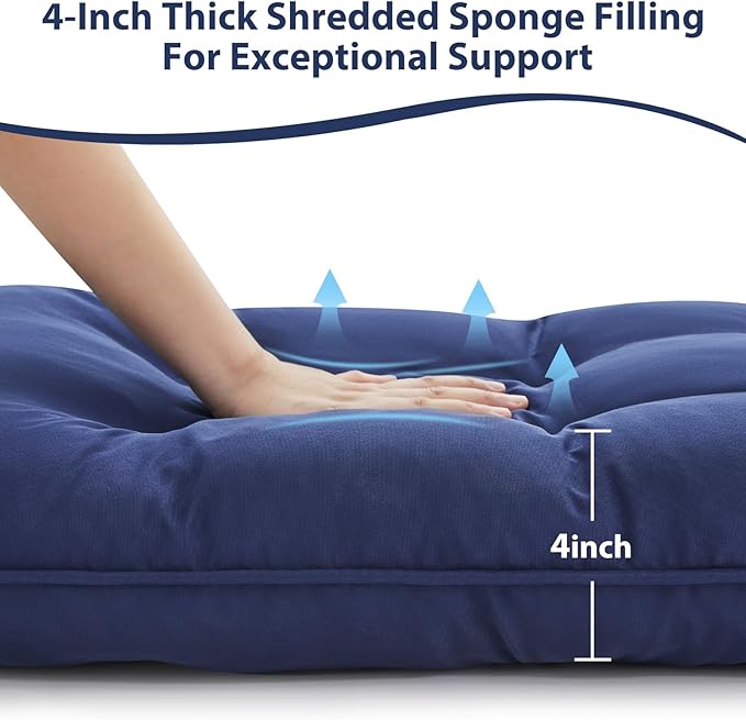 4" Thick Outdoor Bench Cushion 59x18x4 Inch, Waterproof Patio Furniture Cushions, Bench Seat Cushion for Porch Swing, Window, Indoor
