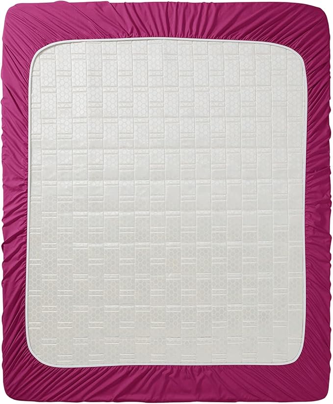 Clara Clark Fitted Sheet King Size, Super Soft King Fitted Sheet Only Fits up to 16 Inch Mattress - Wrinkle, Fade, Stain Resistant King Size Fitted Sheet - Magenta Fitted Sheet