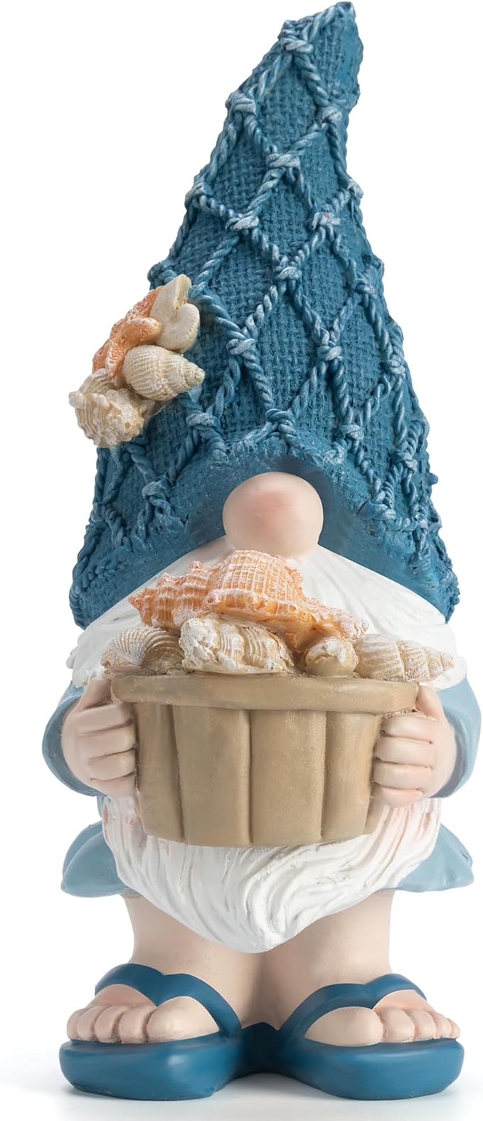 Beach Gnomes Statues,Ocean Gnomes,Nautical Themes Decoration,Beach, Gnome Holding a Bucket